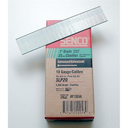 Senco CAAY13EAA Senco 1 in. Length 18 Gauage Slight Head Galvanized Brad Nails CAAY13EAA